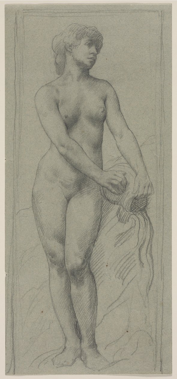 Naken kvinna. av Alphonse Legros