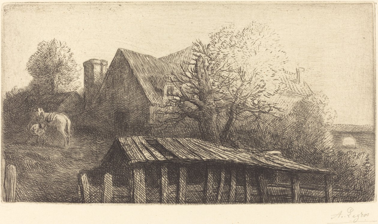 Old Inn Ett gammalt värdshus. av Alphonse Legros