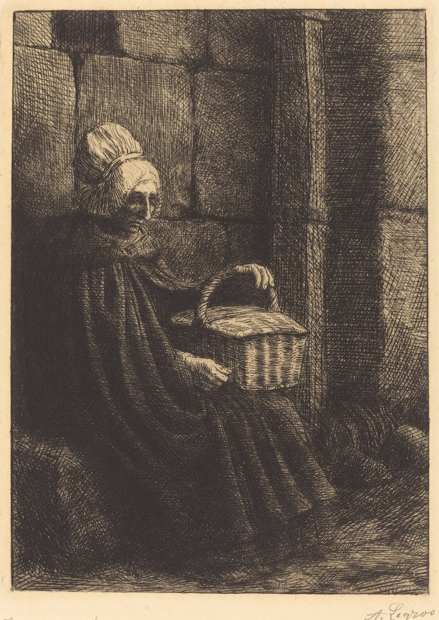 Bondekvinna i Boulogne Bondekvinna från omkring Boulogne känd som La femme au panier. av Alphonse Legros