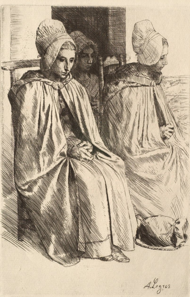 Bondkvinnor från trakten kring Boulogne av Alphonse Legros