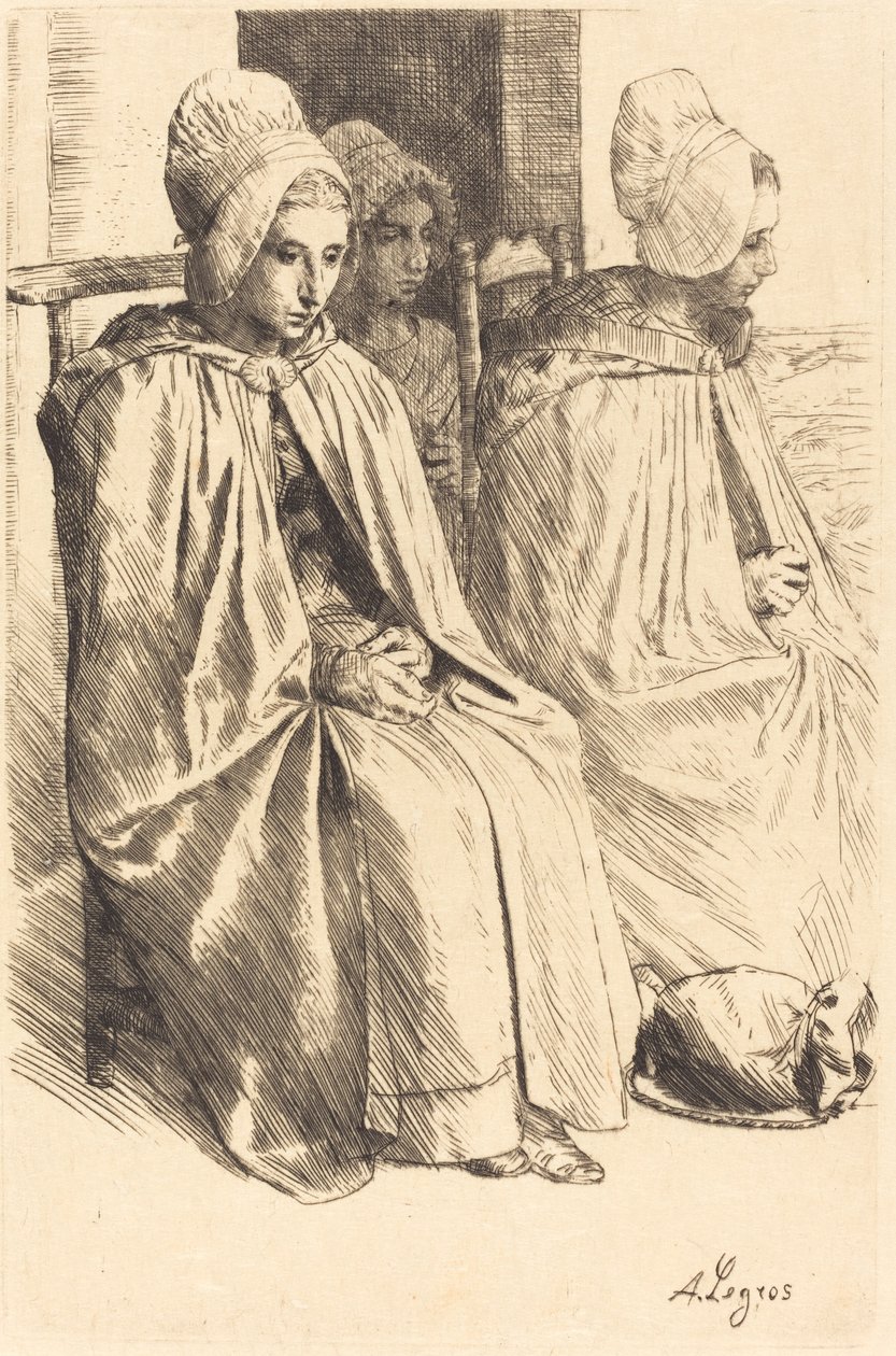 Bondekvinnor i Boulogne Bondkvinnor från Boulogne. av Alphonse Legros