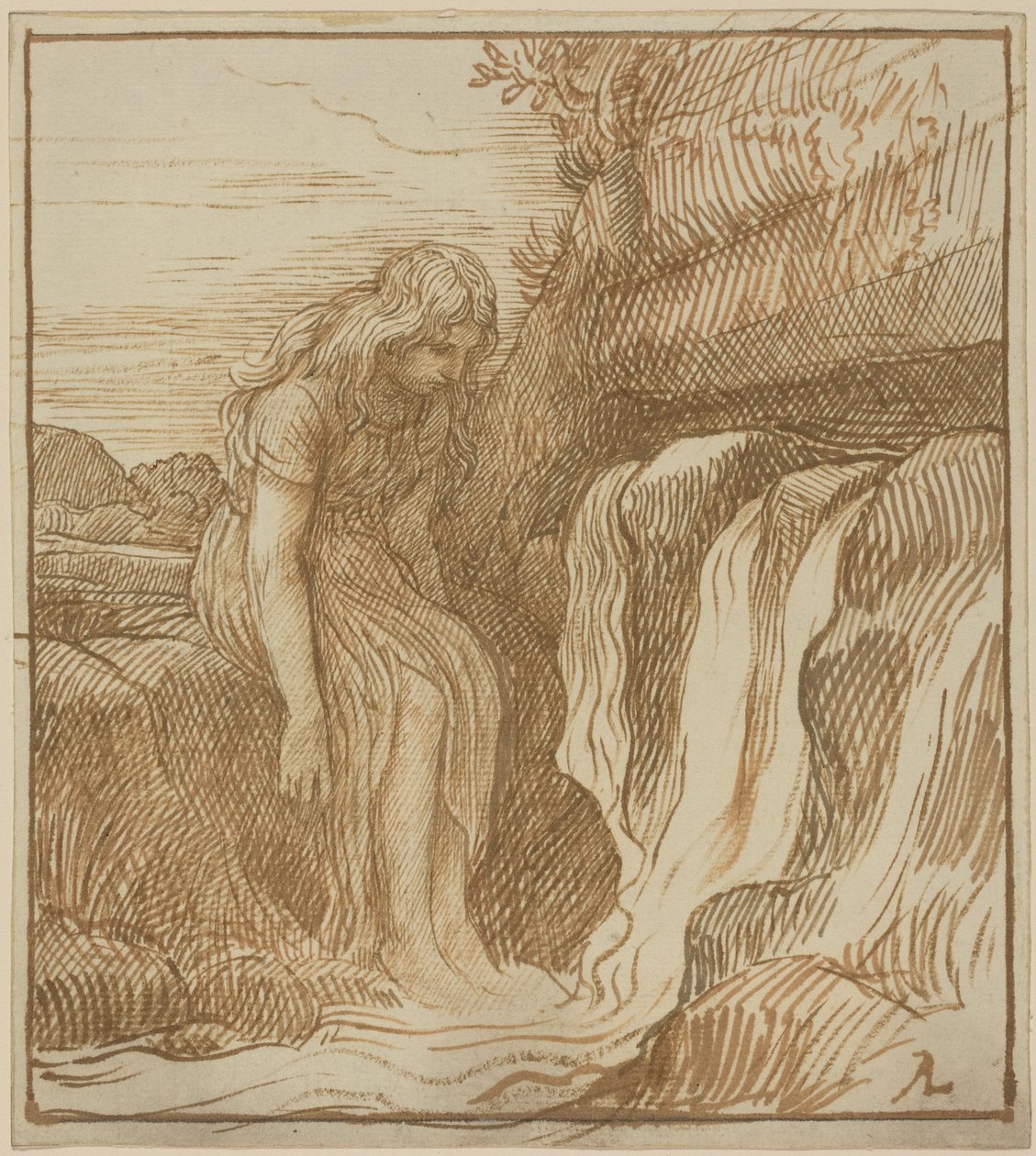 Bonde vid källan av Alphonse Legros