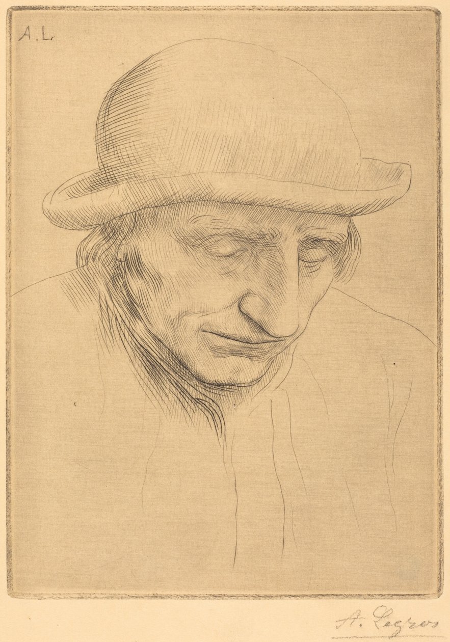 Bonde med rund hatt (Peasant in a Round Hat) av Alphonse Legros