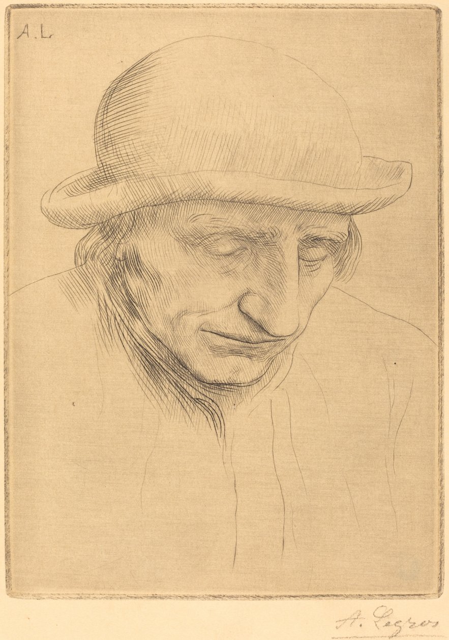 Bonde i en rund hatt Bonde i en rund hatt. av Alphonse Legros