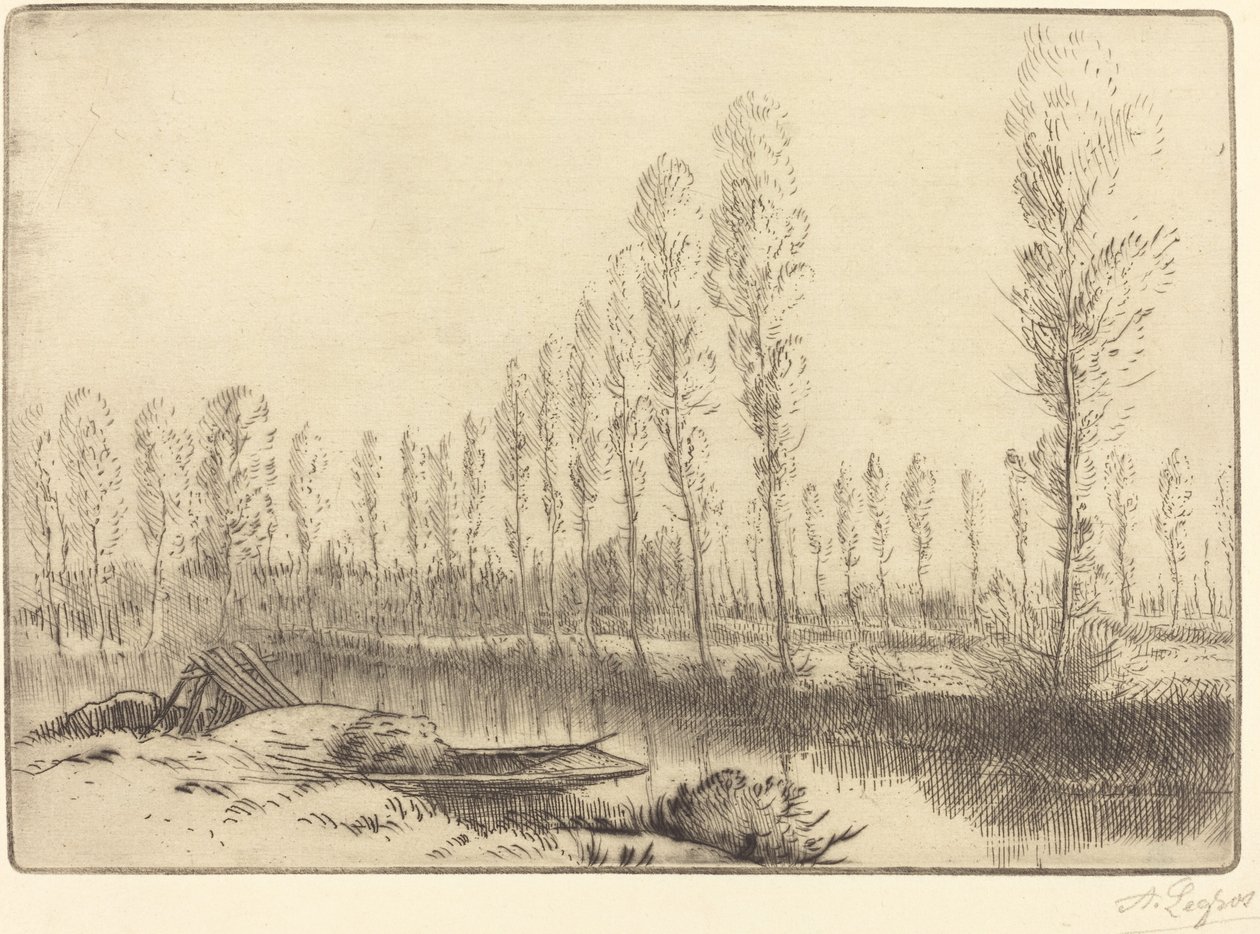 Poplar nära Amiens av Alphonse Legros