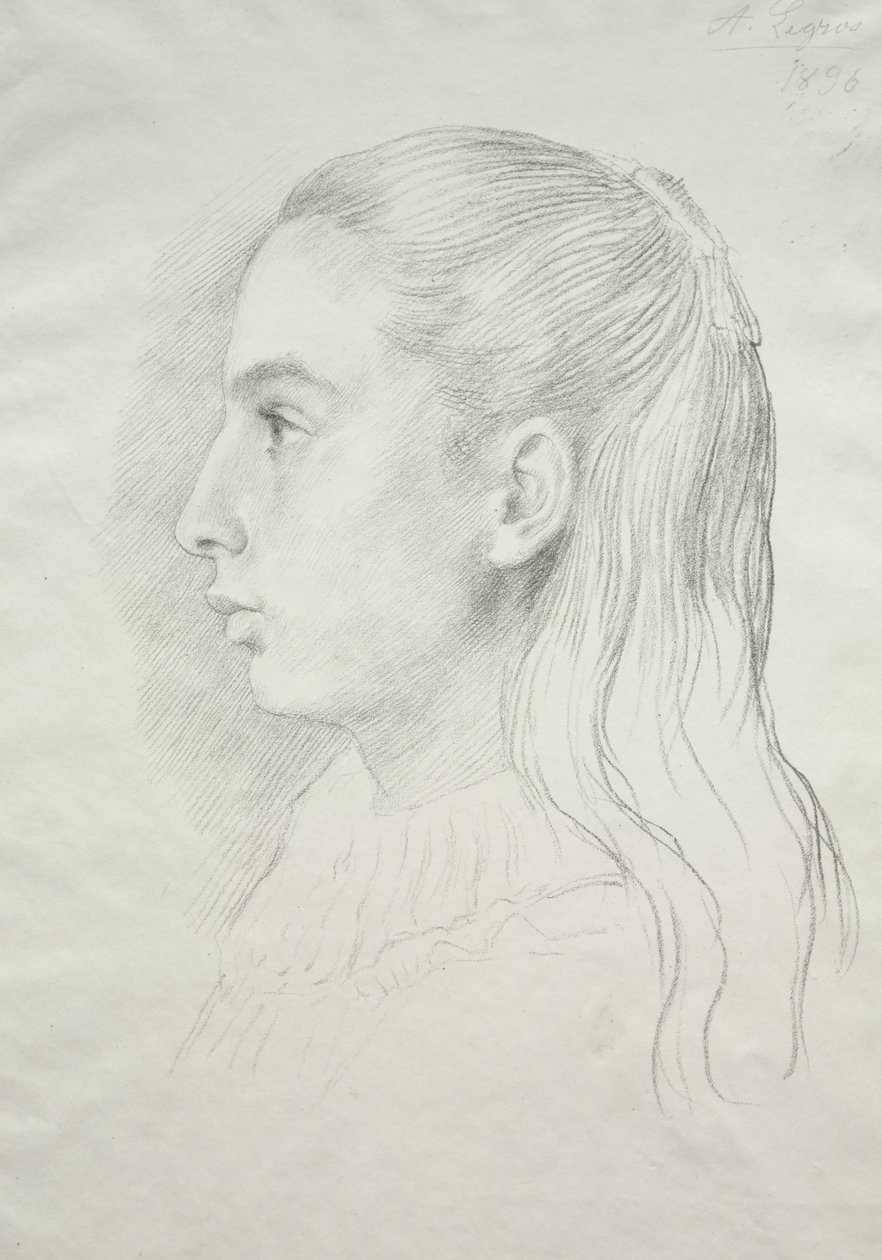 Porträtt av fröken Nora E. Legros av Alphonse Legros