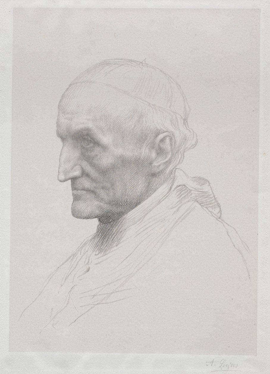 Porträtt av kardinal Manning 2:a plattan. av Alphonse Legros