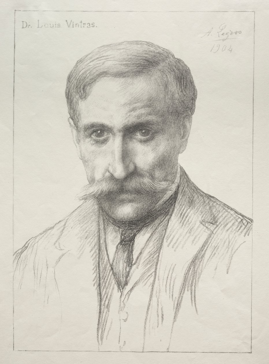 Porträtt av Dr Louis Vintras av Alphonse Legros