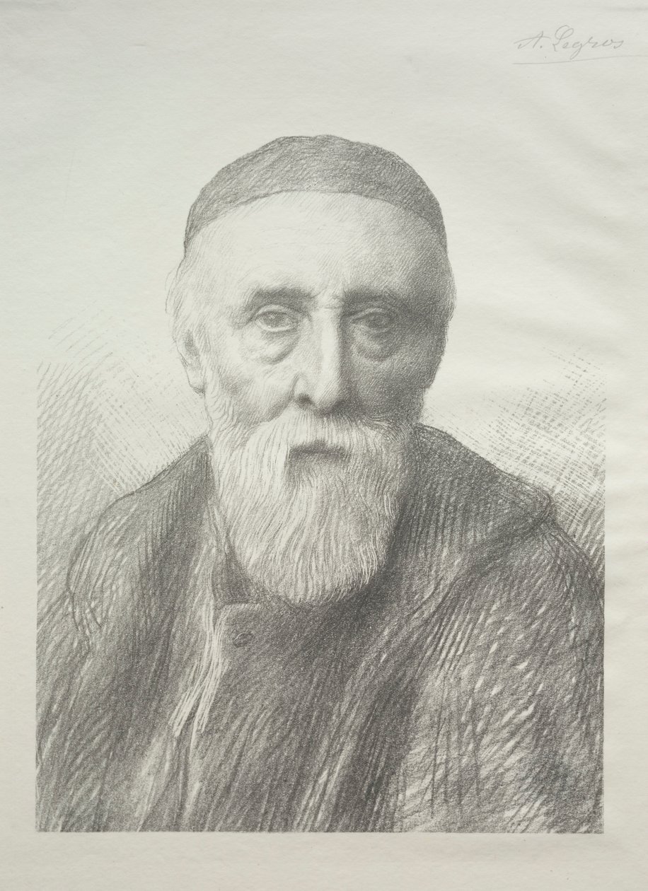 Porträtt av George Frederic Watts 2nd Plate. av Alphonse Legros