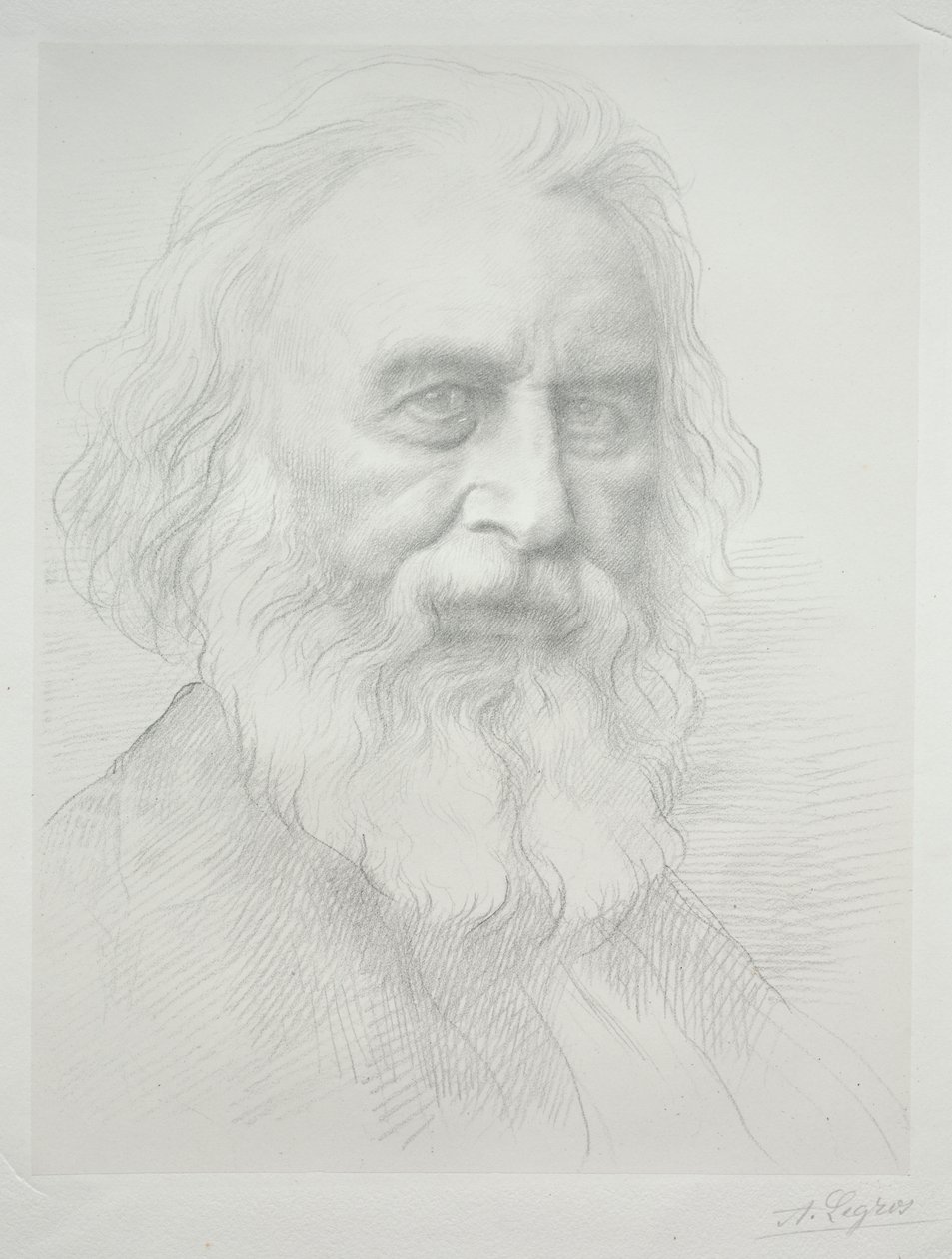 Porträtt av Henry Wadsworth Longfellow (andra plattan) av Alphonse Legros
