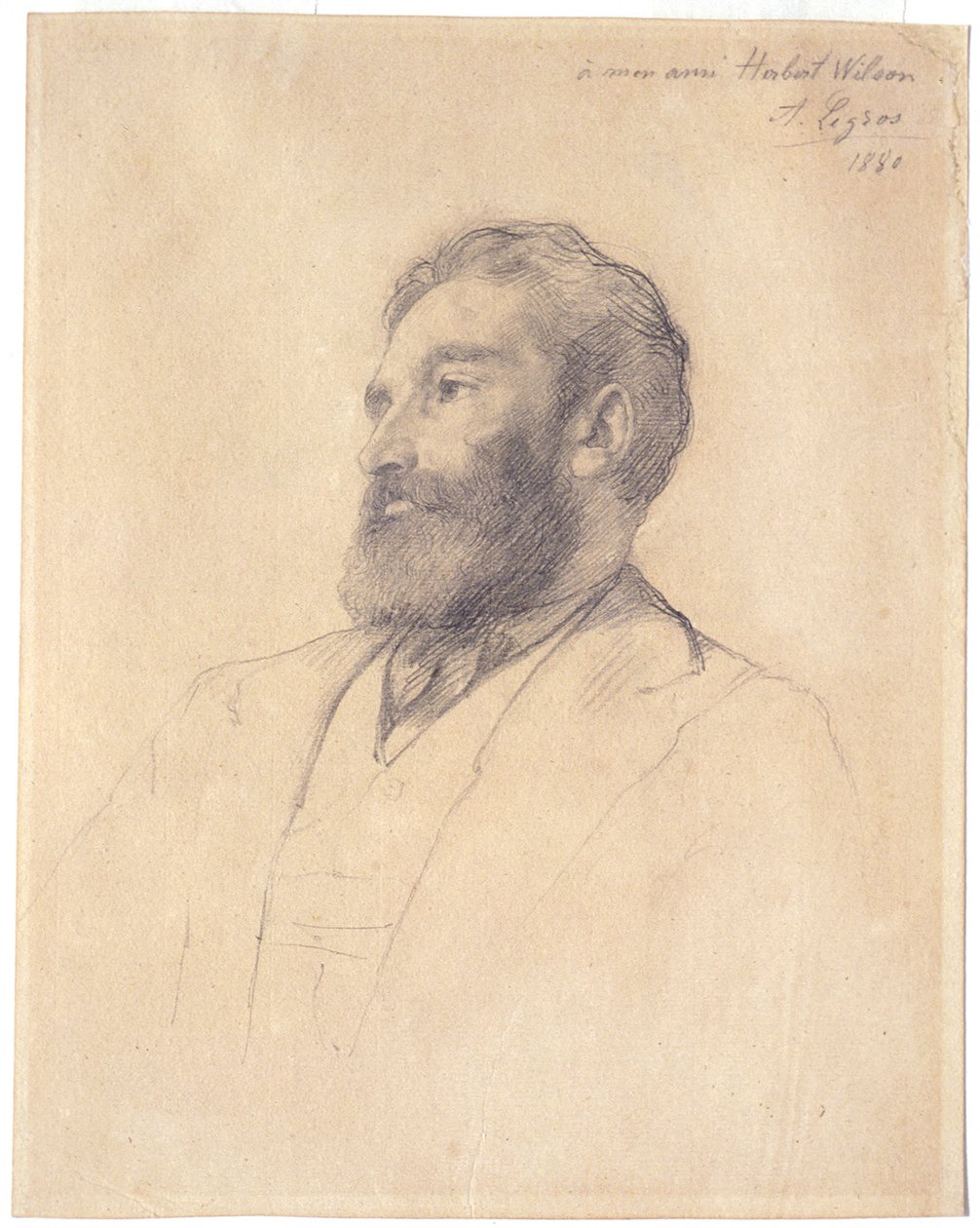 Porträtt av Herbert Wilson av Alphonse Legros