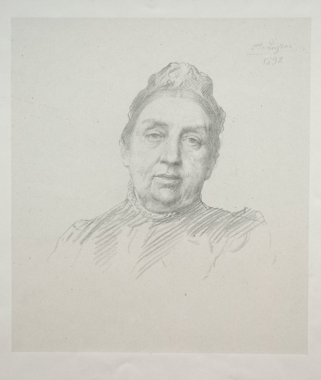 Porträtt av Madame Kemp, framifrån (tredje plattan) av Alphonse Legros