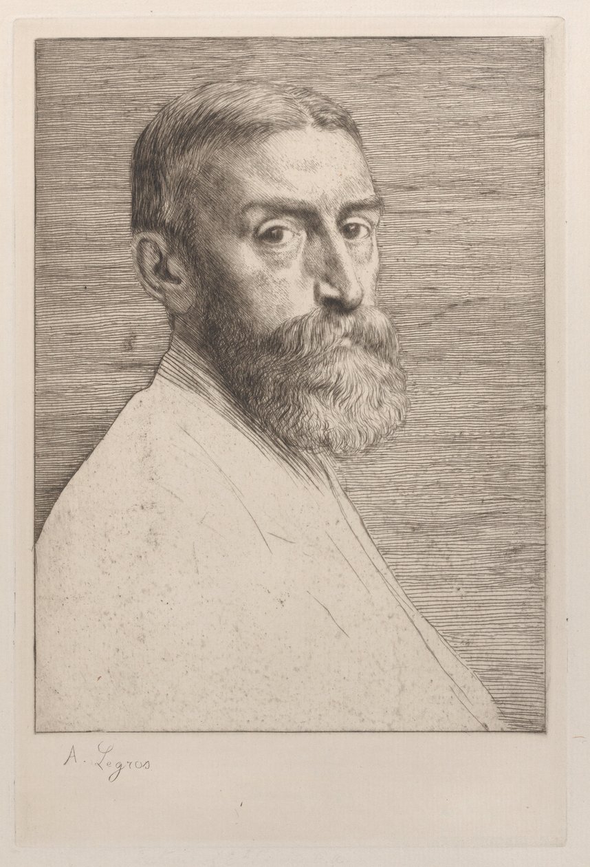 Porträtt av Sir Edward John Poynter, 1877. av Alphonse Legros