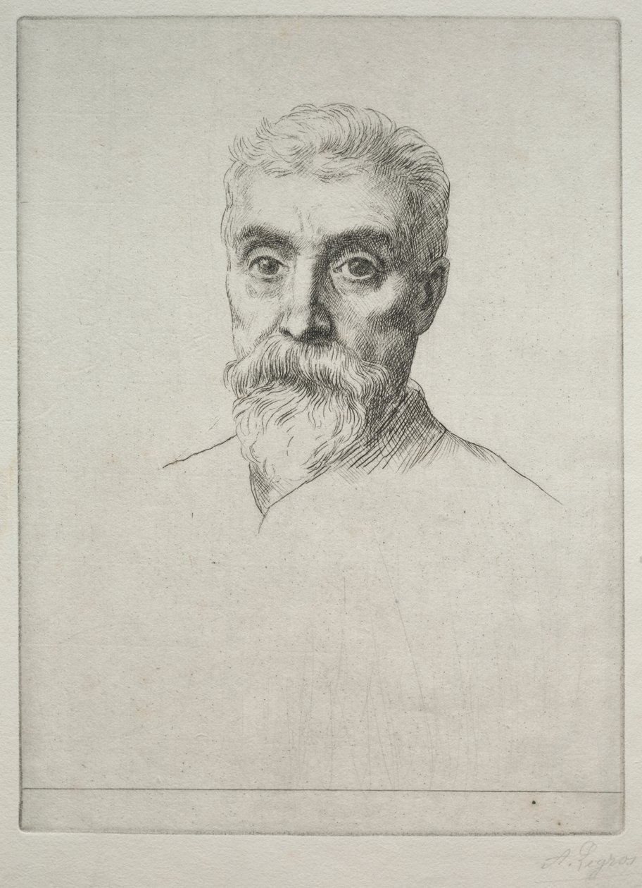 Porträtt av Sir Hiram S. Maxim av Alphonse Legros