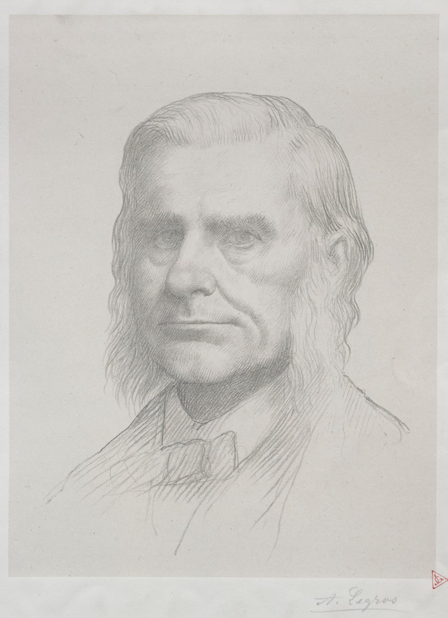 Porträtt av Thomas Huxley 2nd Plate. av Alphonse Legros