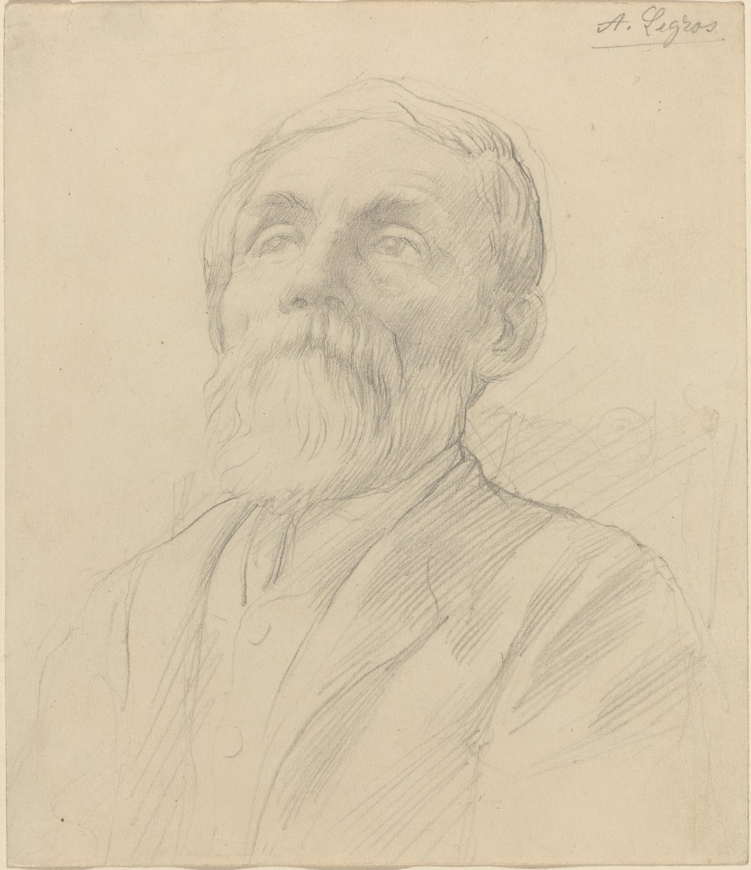Porträtt av en gammal man. av Alphonse Legros