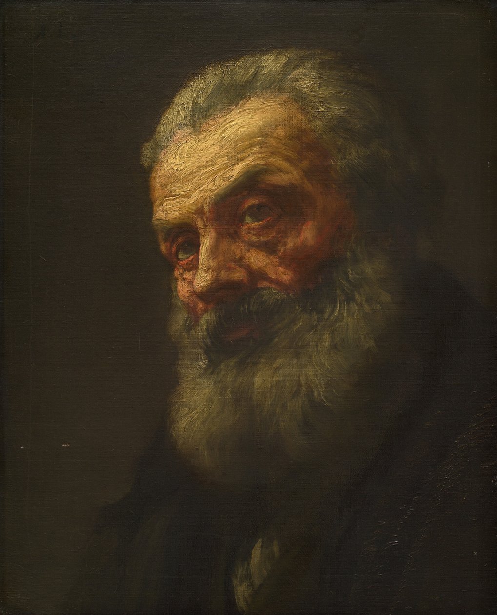 Porträtt av en gammal man, sent 1800-tidigt 1900-tal. av Alphonse Legros