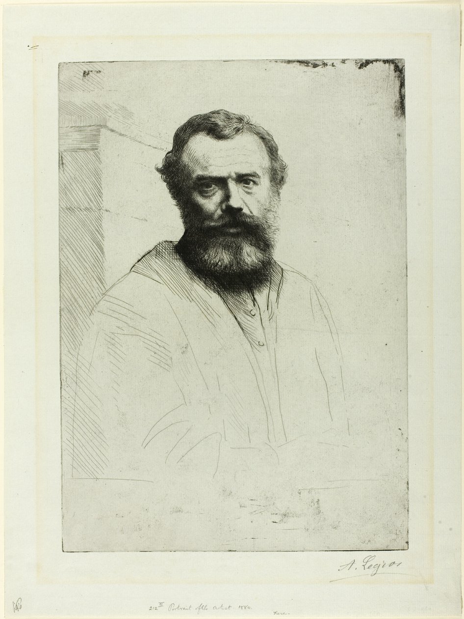 Porträtt av konstnären av Alphonse Legros