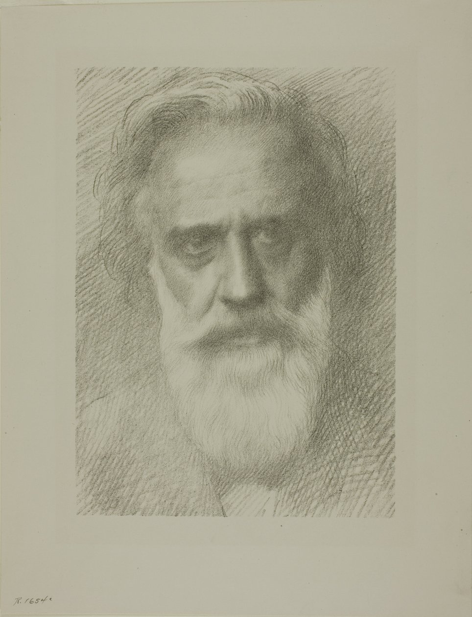 Porträtt av konstnären, åttonde plattan av Alphonse Legros