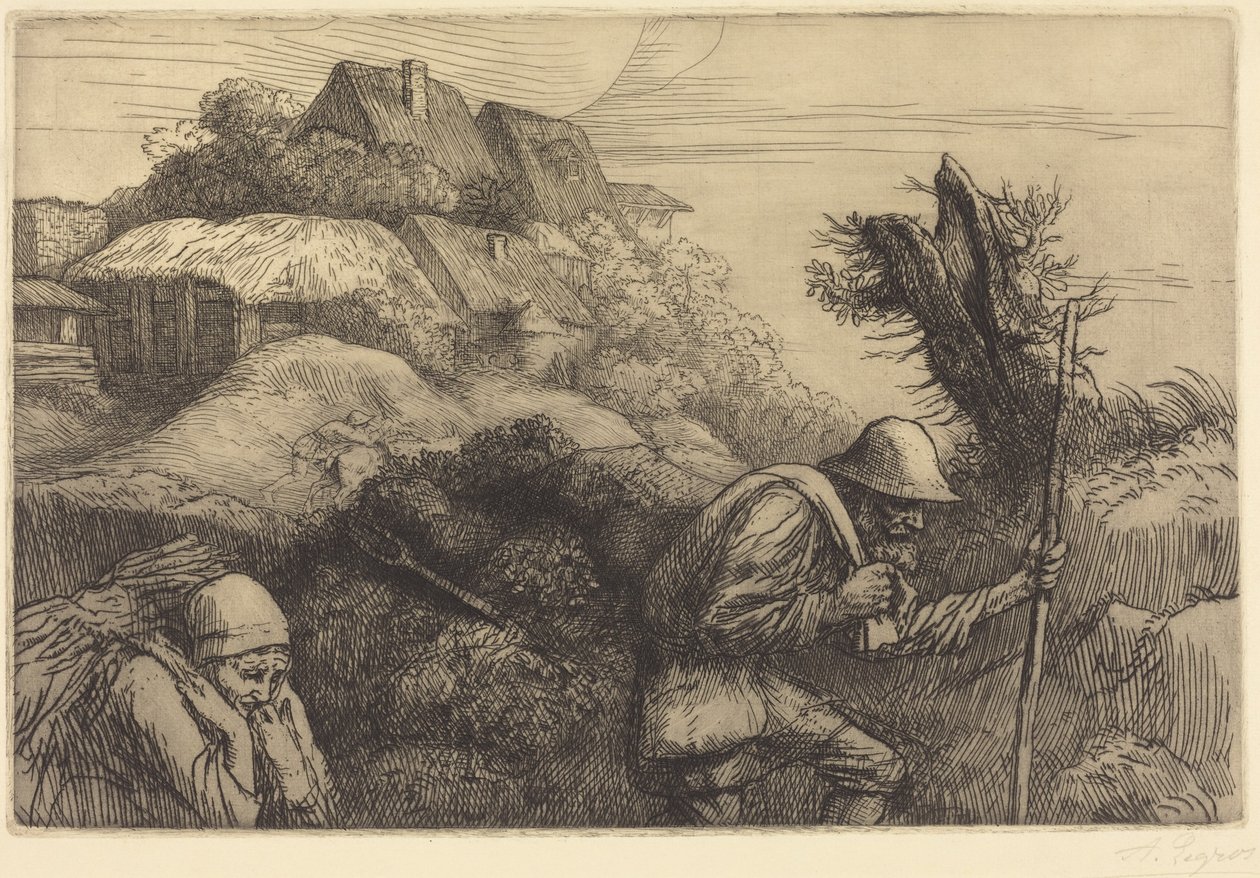 Return from the Woods (Återkomsten från skogen) av Alphonse Legros