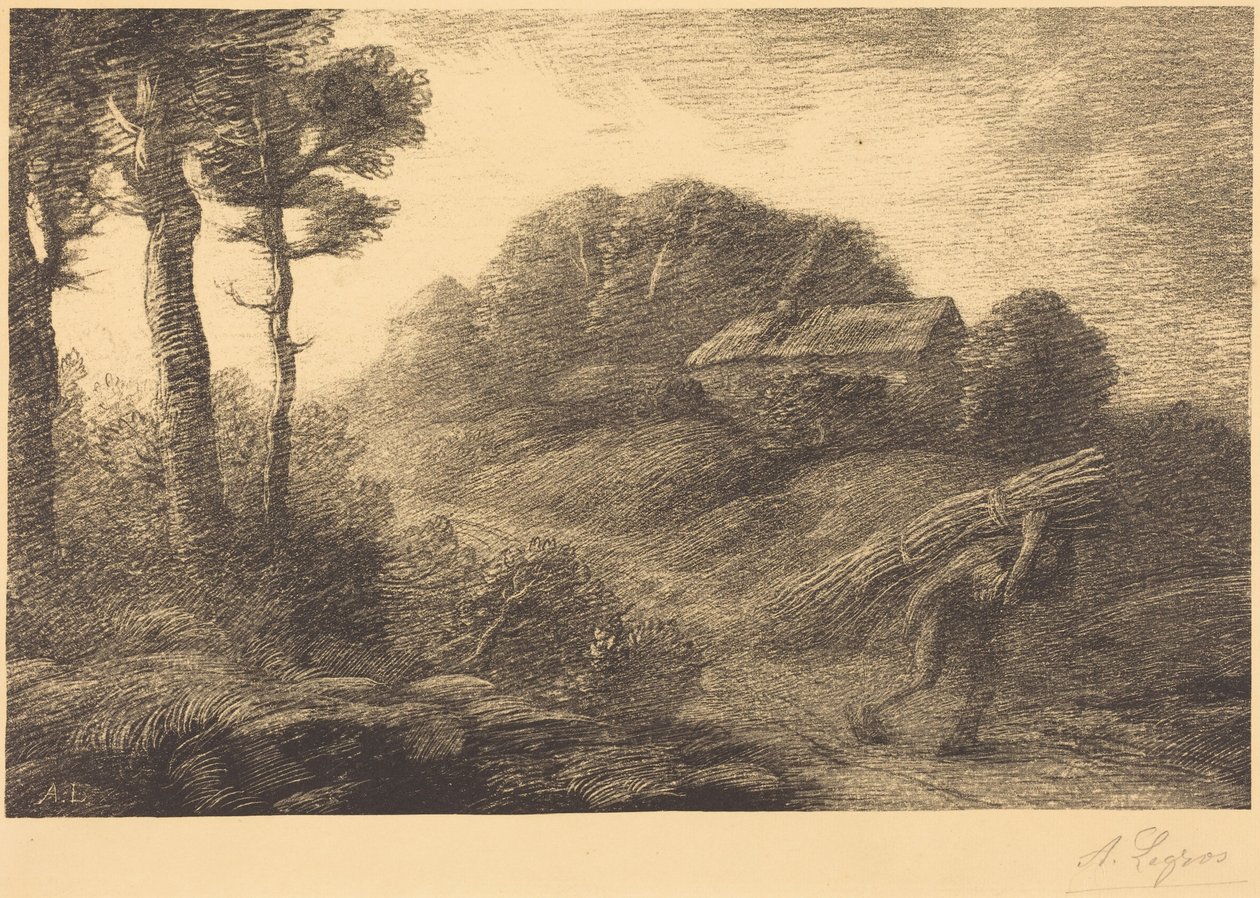 Return of the Fagot-gatherer, 2:a plåten (Fagot-samlarens återkomst) av Alphonse Legros
