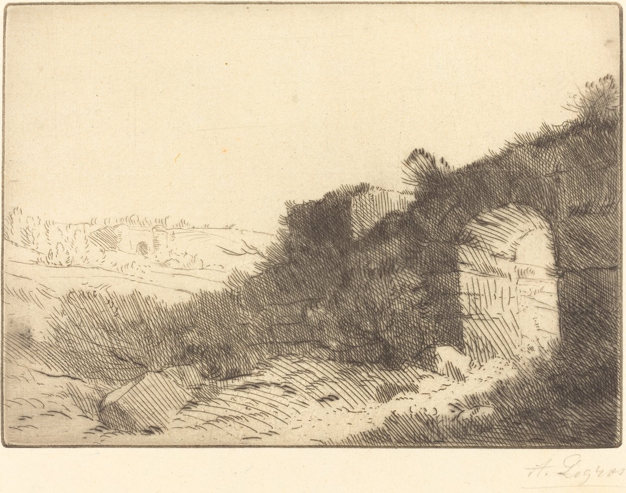 Romersk ruin Ruine romaine. av Alphonse Legros