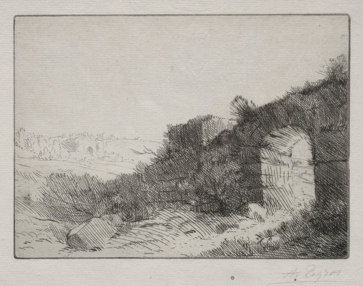 romerska ruiner. av Alphonse Legros