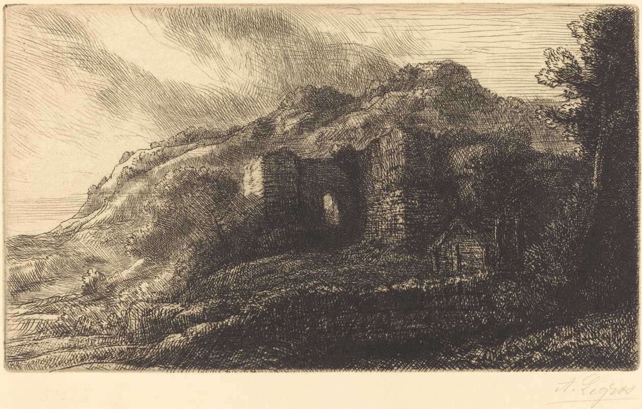 Ruinerna av ett slott Ruinerna av slottet. av Alphonse Legros