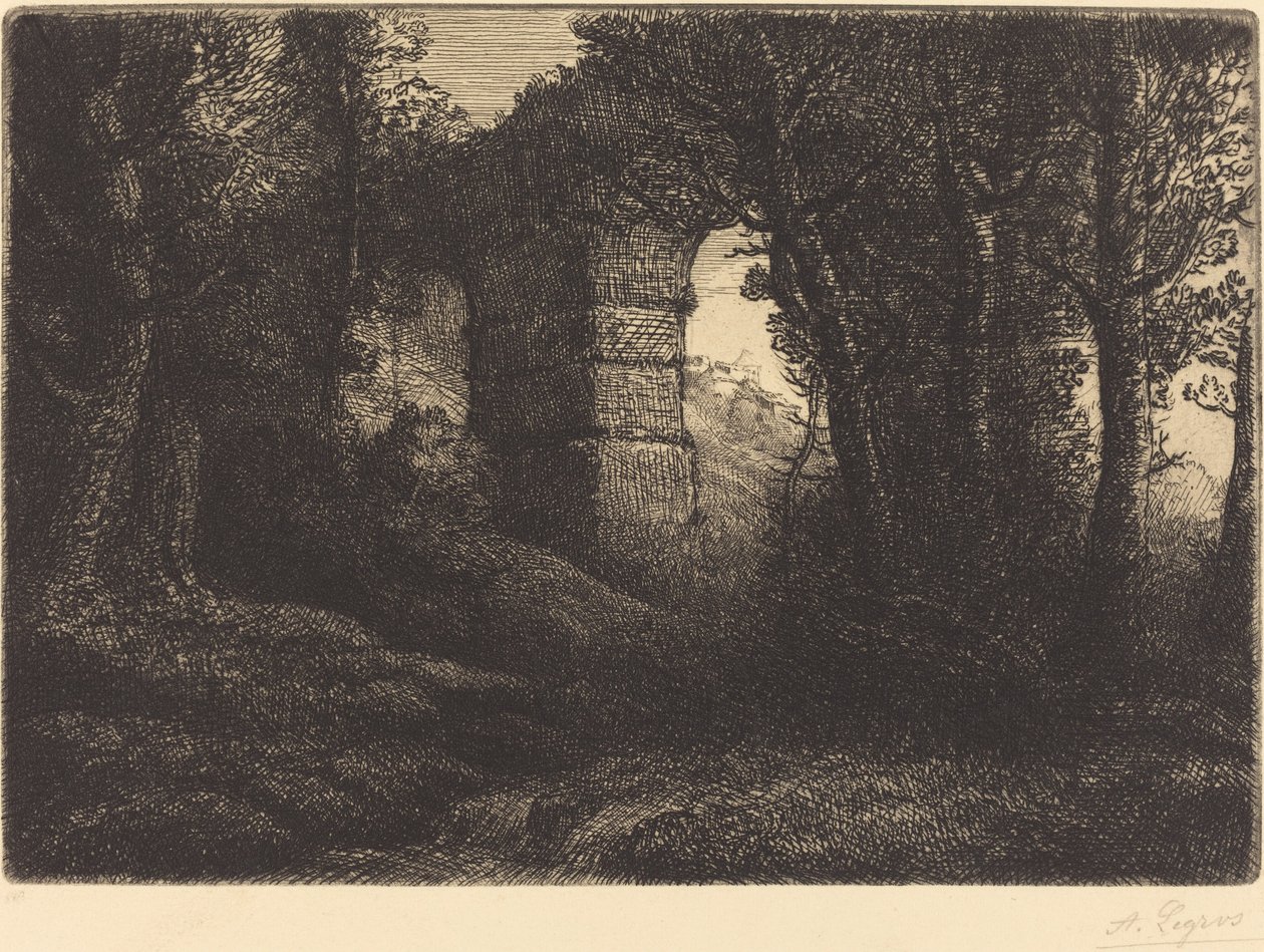 Ruinerna av en gammal akvedukt av Alphonse Legros