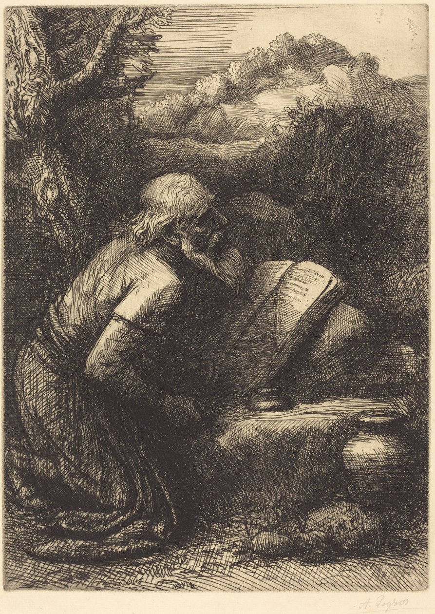 Saint Hieronymus, 2:a plattan av Alphonse Legros