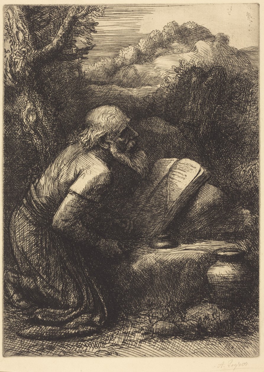 Sankt Hieronymus, 2:a plåten av Alphonse Legros