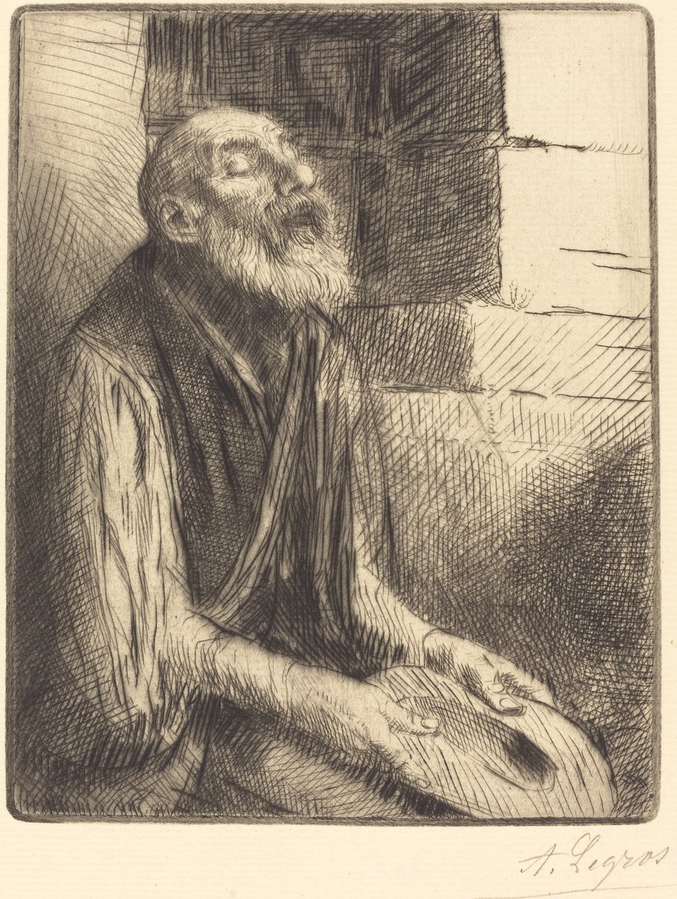 Sittande tiggare (Mendiant assis) av Alphonse Legros