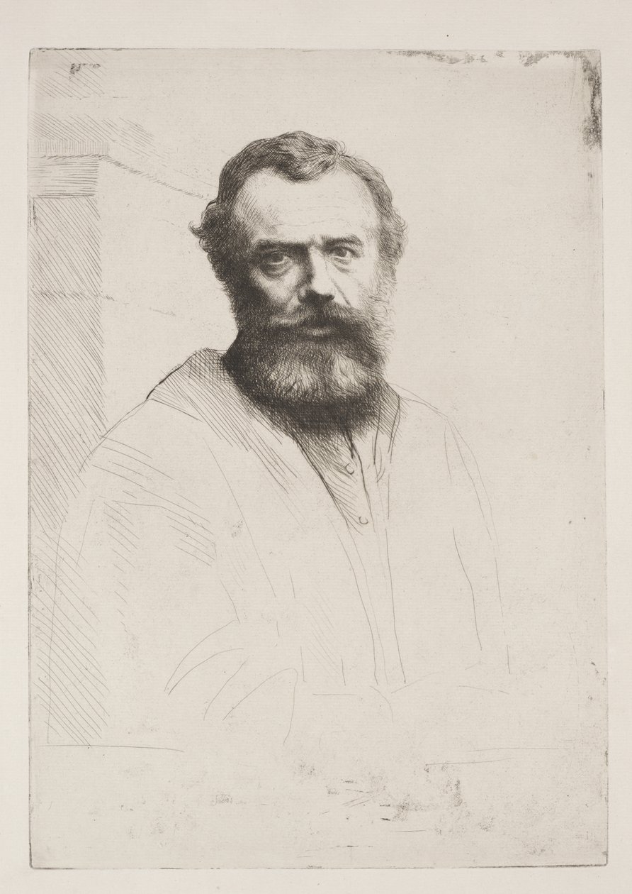 Självporträtt (tredje plattan) av Alphonse Legros