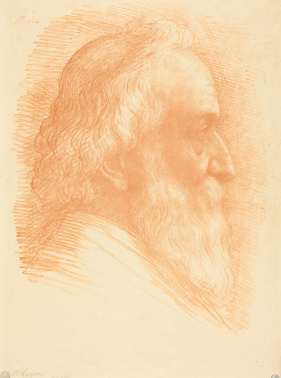 Självporträtt, 10:e plåten av Alphonse Legros