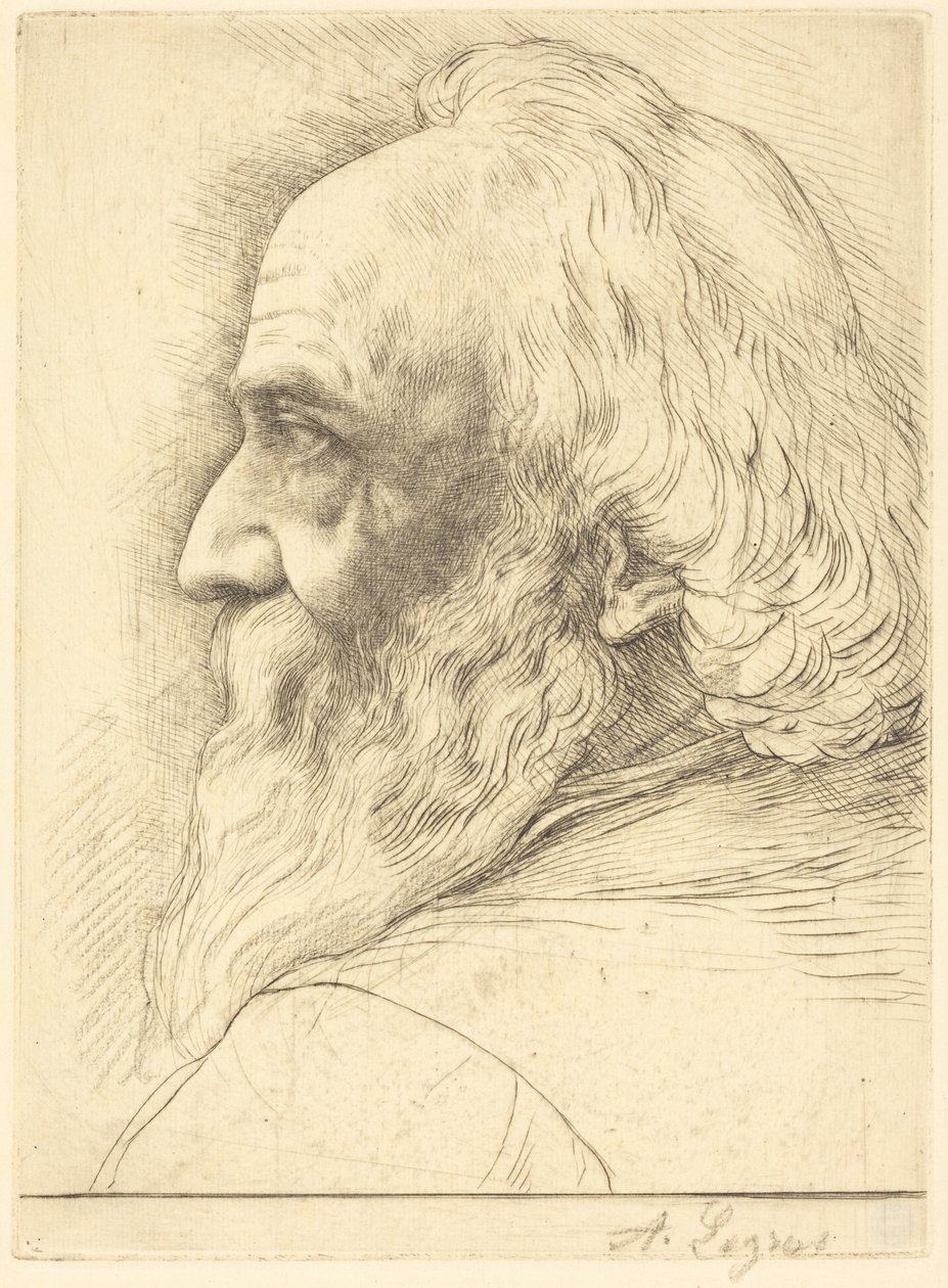 Självporträtt, 12:e plattan av Alphonse Legros