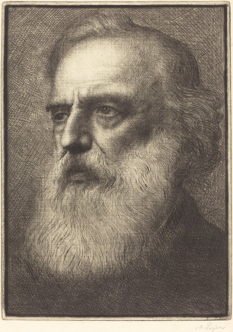 Självporträtt, 4:e plattan. av Alphonse Legros