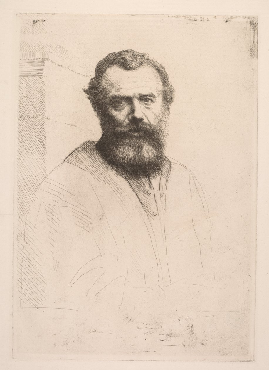 Självporträtt tredje plattan. av Alphonse Legros