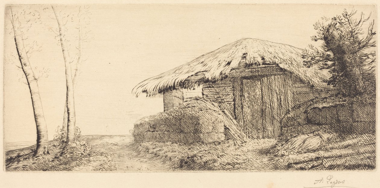 Herdehydda på en sluttning av Alphonse Legros