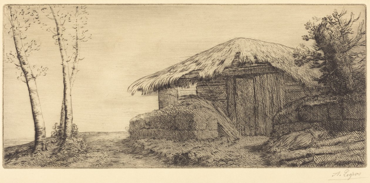 Herdehydda på en sluttning av Alphonse Legros