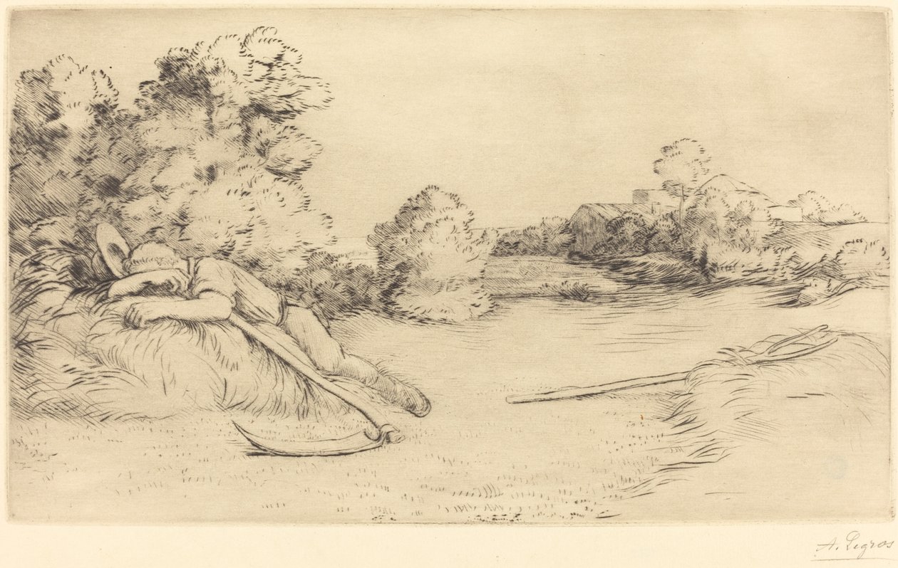 Siesta av en skördare av Alphonse Legros