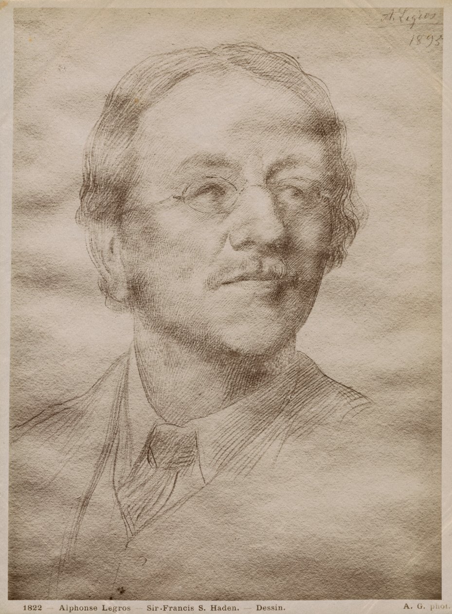Sir Francis Seymour Haden Junior, 1895 (guldspets på papper) (se även 414598) av Alphonse Legros