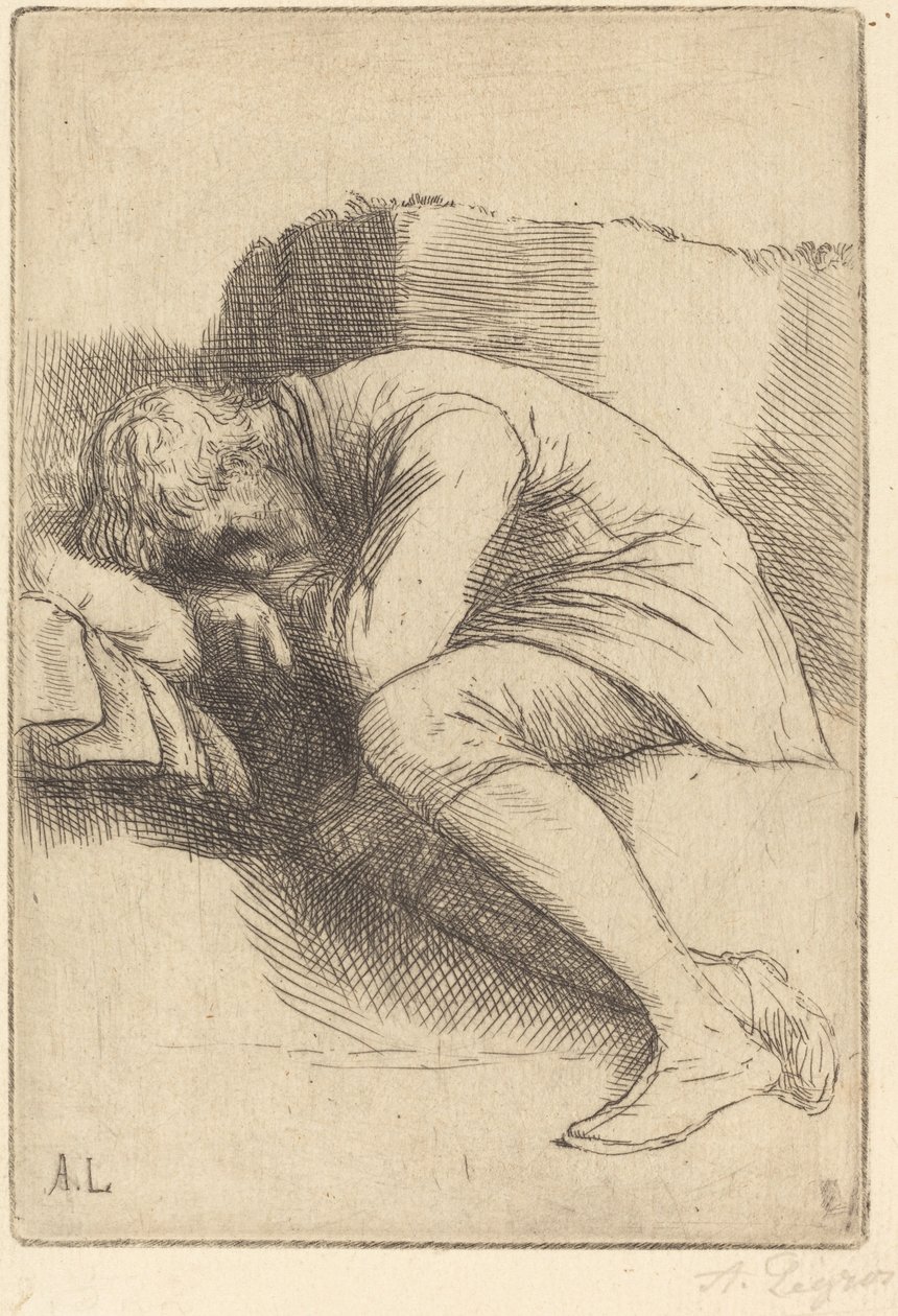 Sleeper En sovhytt. av Alphonse Legros