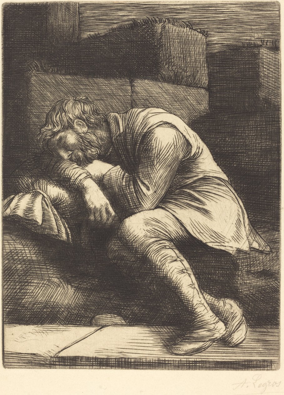 Sovande tiggare av Alphonse Legros