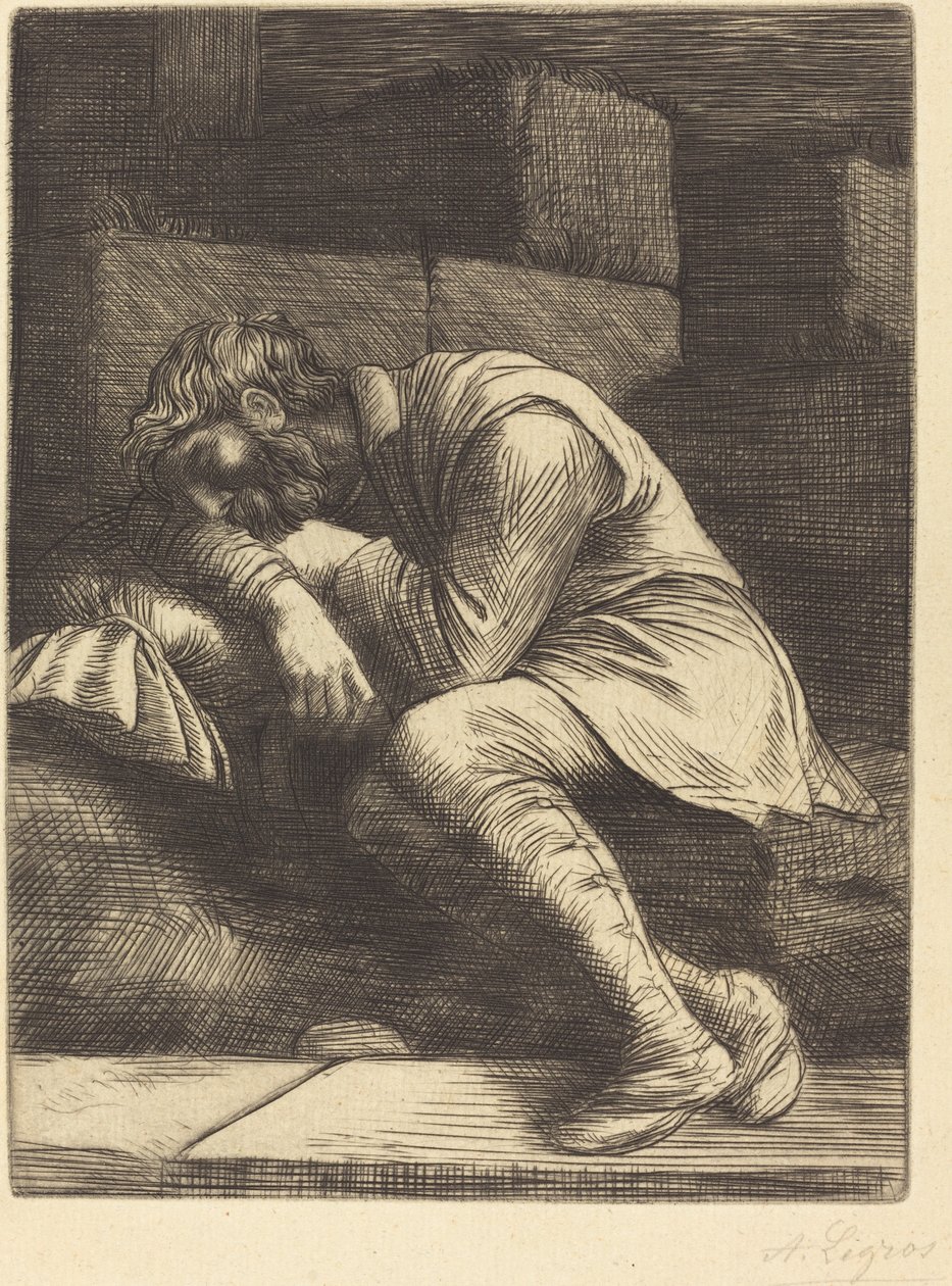 Sovande tiggare av Alphonse Legros