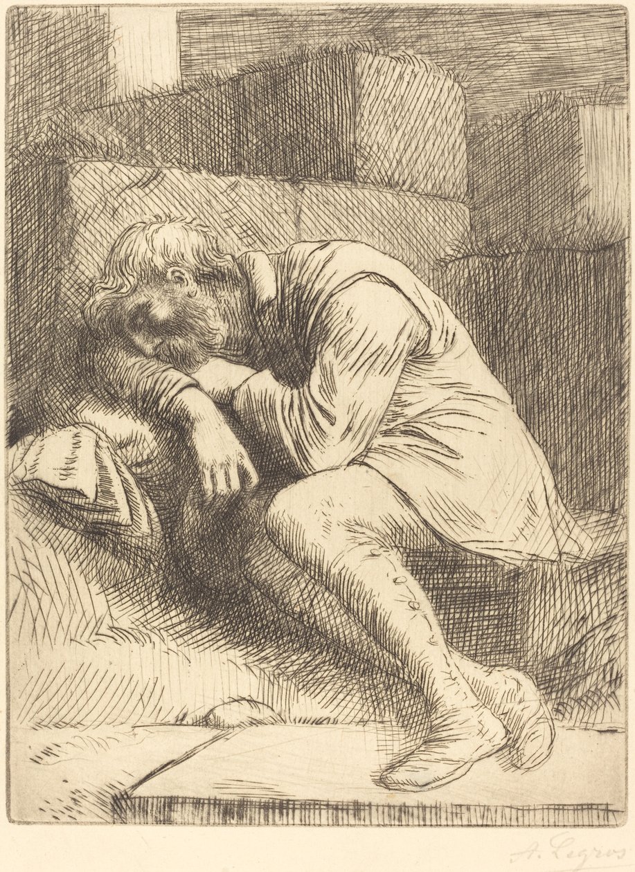 Sovande tiggare av Alphonse Legros