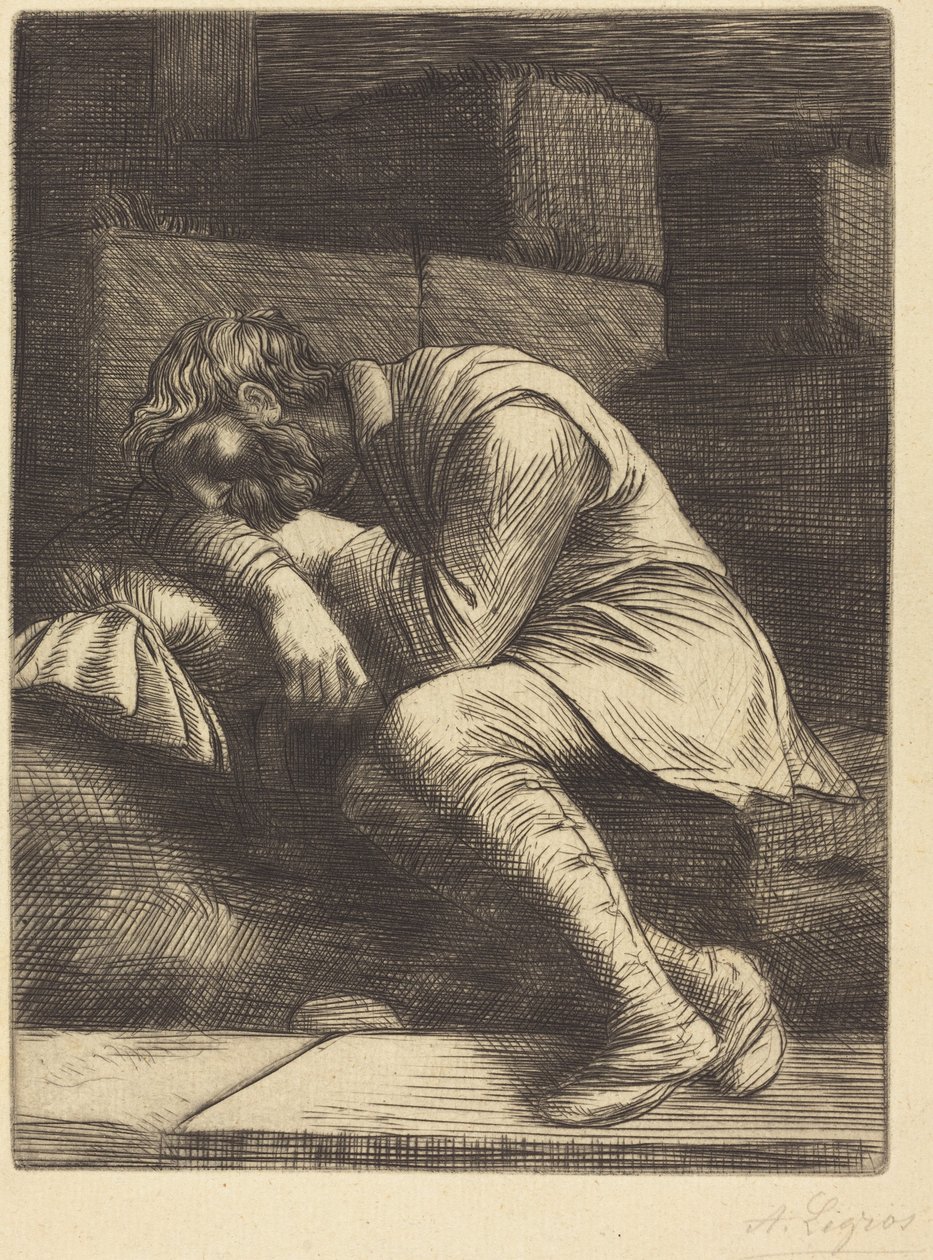 Sovande tiggare av Alphonse Legros