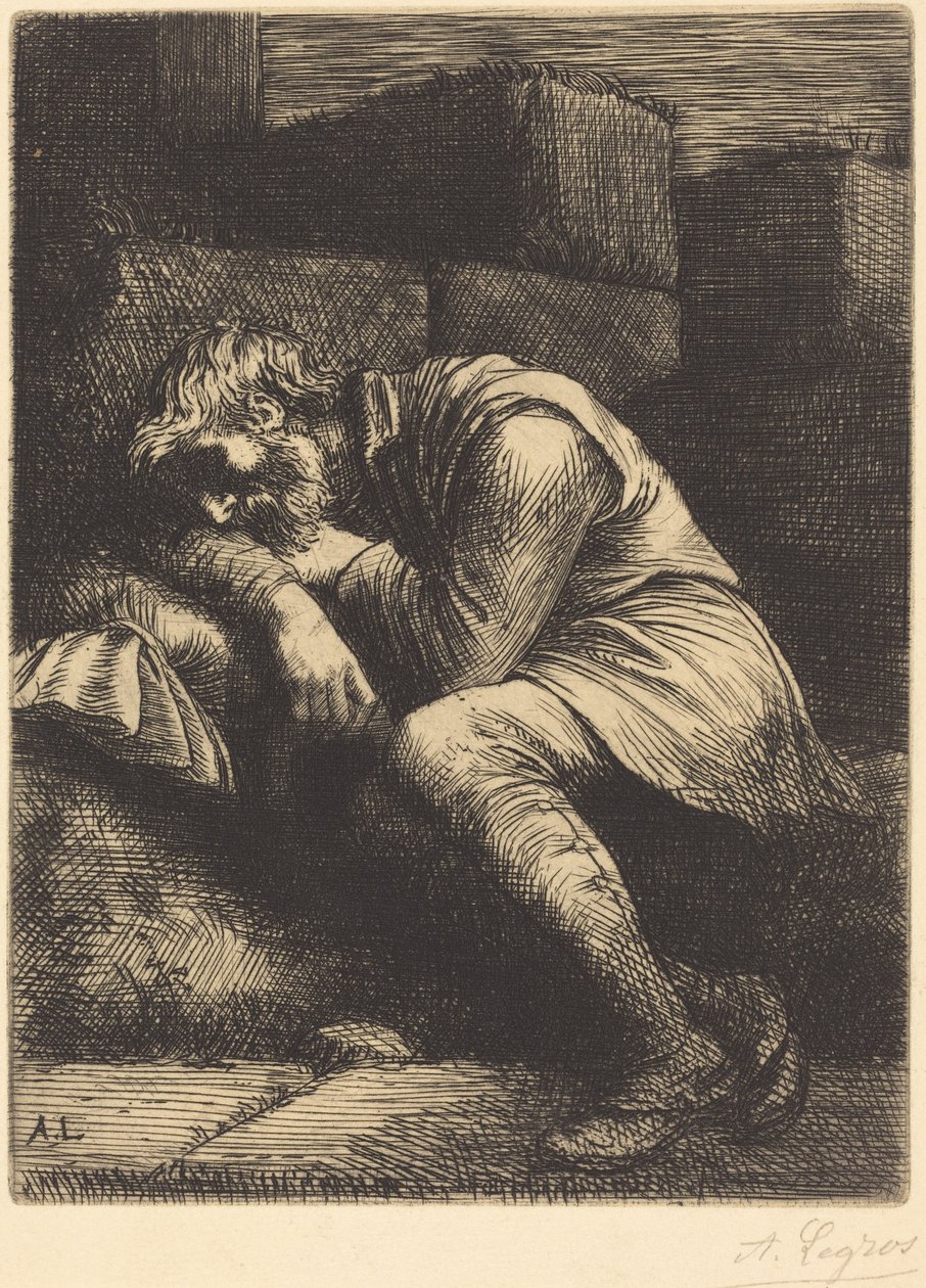Sovande tiggare av Alphonse Legros