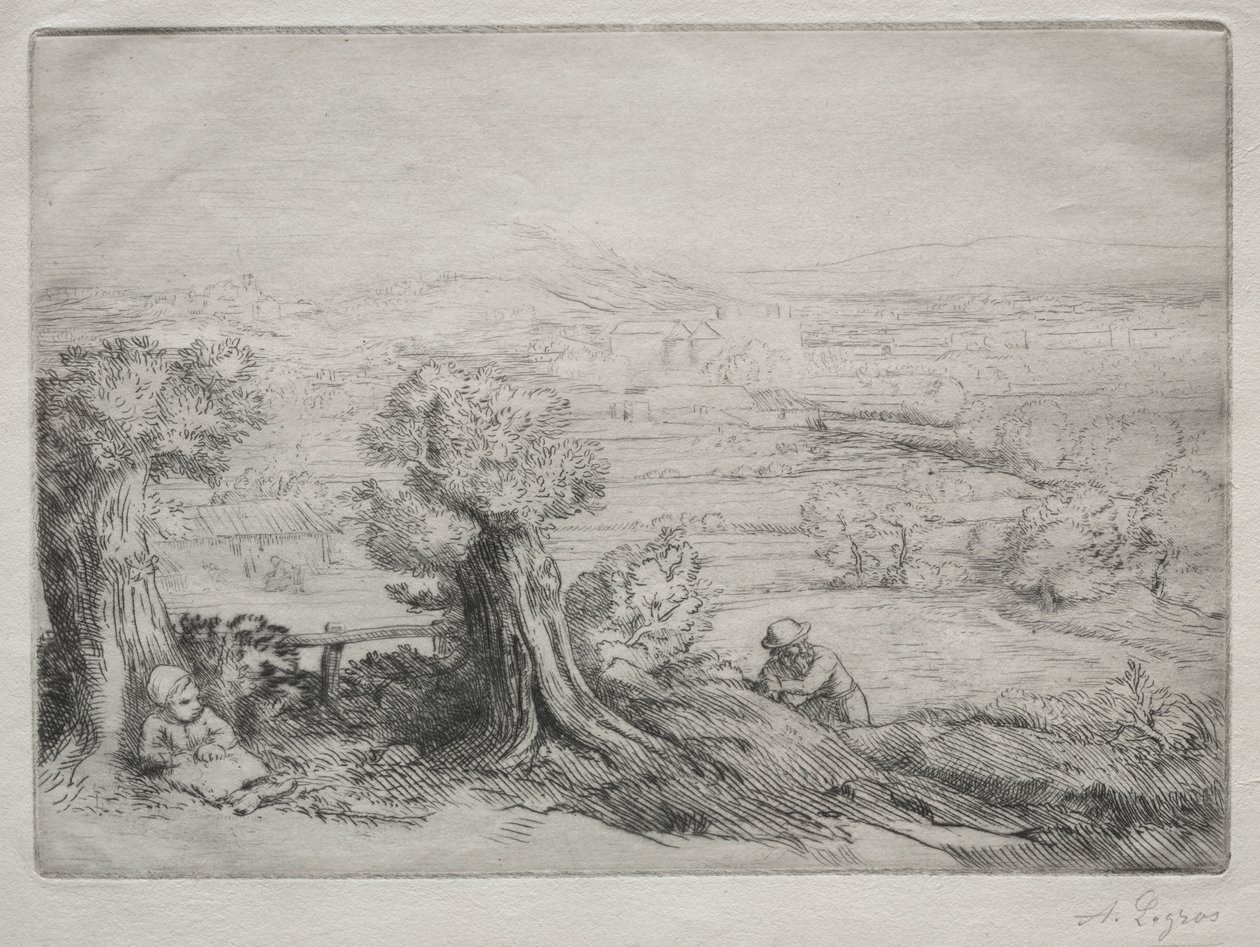 Minne av en dal i Bourgogne. av Alphonse Legros
