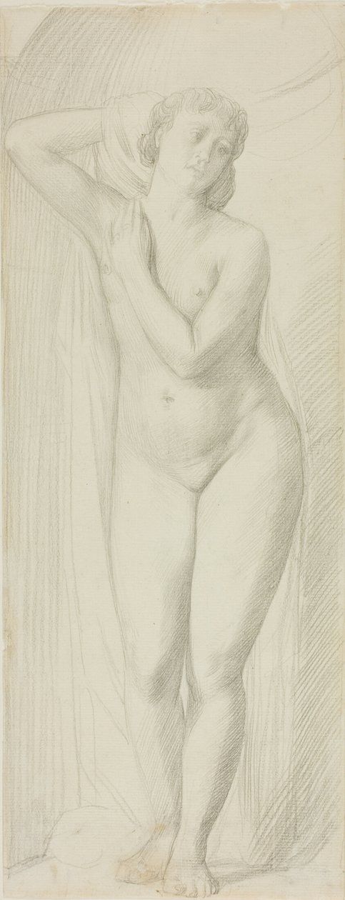Stående kvinnlig akt av Alphonse Legros