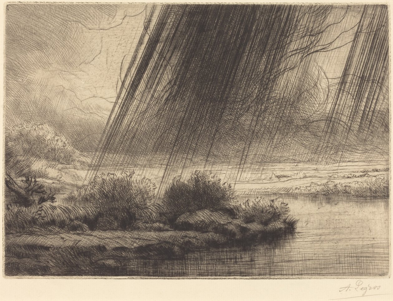 Storm (En storm) av Alphonse Legros